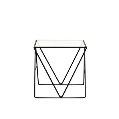 Table basse avec plateau en verre, moderne, Simple, rectangulaire, claire, avec cadre