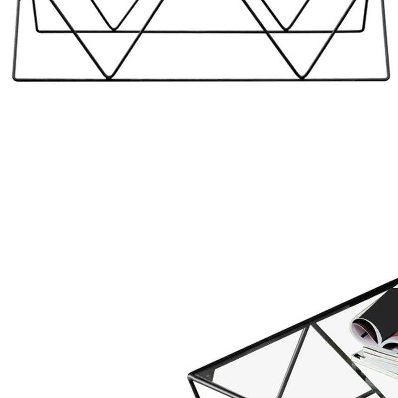 Table basse avec plateau en verre, moderne, Simple, rectangulaire, claire, avec cadre