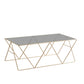 Table basse avec plateau en verre, moderne, Simple, rectangulaire, claire, avec cadre