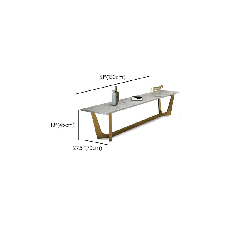 Glam Schraag salontafel Wit marmeren koffiecocktailtafel