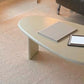 Contemporary Beige Coffee Table with 3 Legs in Wood Coffee Cocktail Table