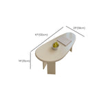 Table basse beige contemporaine avec 3 jambes en table de cocktail à café en bois