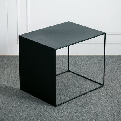 Mid-Century Modern Coffee Table in Black Iron Cocktail Table 19"L x 15"W x 16"H Frame Clearhalo 'Coffee & Accent Tables' 'Coffee Tables' 'coffee_tables' 'furn' 'furn_coffee_tables' 'Furniture' 'Living Room Furniture' 6434467