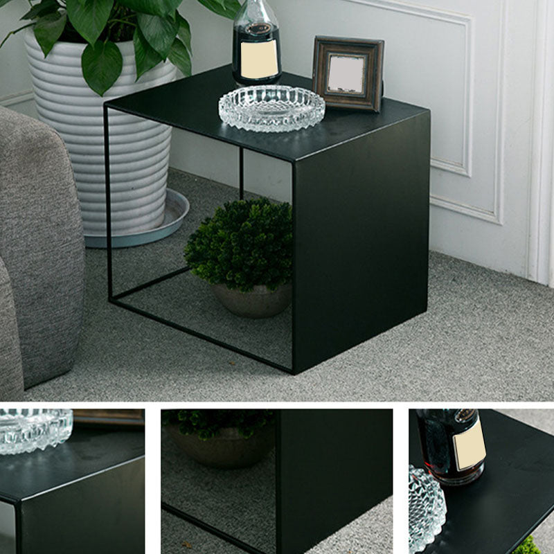 Mid-Century Modern Coffee Table in Black Iron Cocktail Table Clearhalo 'Coffee & Accent Tables' 'Coffee Tables' 'coffee_tables' 'furn' 'furn_coffee_tables' 'Furniture' 'Living Room Furniture' 6434472