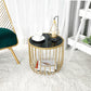 Contemporary Round Top Cocktail Table with Frame Base in Iron Clearhalo 'Coffee & Accent Tables' 'Coffee Tables' 'coffee_tables' 'furn' 'furn_coffee_tables' 'Furniture' 'Living Room Furniture' 6434494