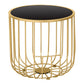 Contemporary Round Top Cocktail Table with Frame Base in Iron Black Clearhalo 'Coffee & Accent Tables' 'Coffee Tables' 'coffee_tables' 'furn' 'furn_coffee_tables' 'Furniture' 'Living Room Furniture' 6434497