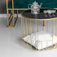 Contemporary Round Top Cocktail Table with Frame Base in Iron Clearhalo 'Coffee & Accent Tables' 'Coffee Tables' 'coffee_tables' 'furn' 'furn_coffee_tables' 'Furniture' 'Living Room Furniture' 6434501