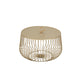 Contemporary Round Top Cocktail Table with Frame Base in Iron 26"L x 26"W x 15"H Gold Clearhalo 'Coffee & Accent Tables' 'Coffee Tables' 'coffee_tables' 'furn' 'furn_coffee_tables' 'Furniture' 'Living Room Furniture' 6434507