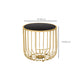 Contemporary Round Top Cocktail Table with Frame Base in Iron Clearhalo 'Coffee & Accent Tables' 'Coffee Tables' 'coffee_tables' 'furn' 'furn_coffee_tables' 'Furniture' 'Living Room Furniture' 6434510