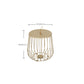 Contemporary Round Top Cocktail Table with Frame Base in Iron Clearhalo 'Coffee & Accent Tables' 'Coffee Tables' 'coffee_tables' 'furn' 'furn_coffee_tables' 'Furniture' 'Living Room Furniture' 6434511