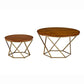 Modern Round Wood Frame Coffee Table Brown Finish Cocktail Table Clearhalo 'Coffee & Accent Tables' 'Coffee Tables' 'coffee_tables' 'furn' 'furn_coffee_tables' 'Furniture' 'Living Room Furniture' 6434516