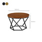 Modern Round Wood Frame Coffee Table Brown Finish Cocktail Table Clearhalo 'Coffee & Accent Tables' 'Coffee Tables' 'coffee_tables' 'furn' 'furn_coffee_tables' 'Furniture' 'Living Room Furniture' 6434527