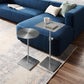 Stainless Steel Pedestal Cocktail Table Round/ Square Top Coffee Table Clearhalo 'Coffee & Accent Tables' 'Coffee Tables' 'coffee_tables' 'furn' 'furn_coffee_tables' 'Furniture' 'Living Room Furniture' 6434631