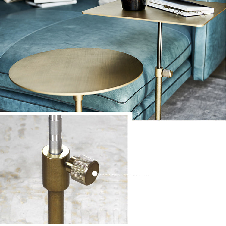 Stainless Steel Pedestal Cocktail Table Round/ Square Top Coffee Table Clearhalo 'Coffee & Accent Tables' 'Coffee Tables' 'coffee_tables' 'furn' 'furn_coffee_tables' 'Furniture' 'Living Room Furniture' 6434636