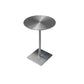 Stainless Steel Pedestal Cocktail Table Round/ Square Top Coffee Table 19.7"L x 19.7"W x 29.5"H Silver Round Clearhalo 'Coffee & Accent Tables' 'Coffee Tables' 'coffee_tables' 'furn' 'furn_coffee_tables' 'Furniture' 'Living Room Furniture' 6434642