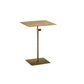 Stainless Steel Pedestal Cocktail Table Round/ Square Top Coffee Table 14"L x 14"W x 20"H Gold Square Clearhalo 'Coffee & Accent Tables' 'Coffee Tables' 'coffee_tables' 'furn' 'furn_coffee_tables' 'Furniture' 'Living Room Furniture' 6434643