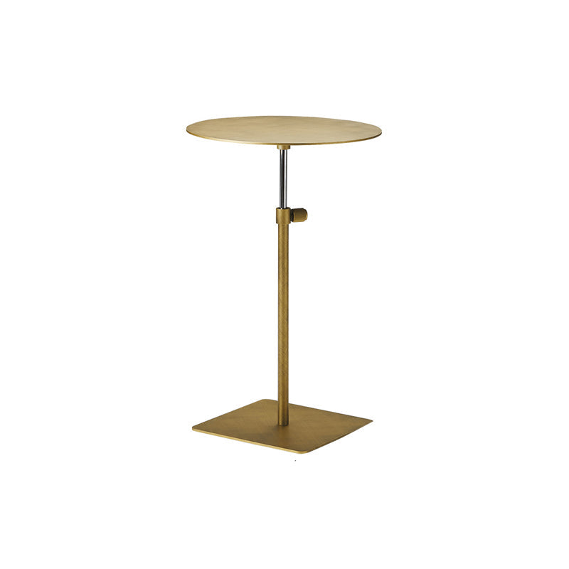 Stainless Steel Pedestal Cocktail Table Round/ Square Top Coffee Table 14"L x 14"W x 20"H Gold Round Clearhalo 'Coffee & Accent Tables' 'Coffee Tables' 'coffee_tables' 'furn' 'furn_coffee_tables' 'Furniture' 'Living Room Furniture' 6434644