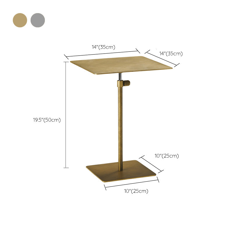 Stainless Steel Pedestal Cocktail Table Round/ Square Top Coffee Table Clearhalo 'Coffee & Accent Tables' 'Coffee Tables' 'coffee_tables' 'furn' 'furn_coffee_tables' 'Furniture' 'Living Room Furniture' 6434646