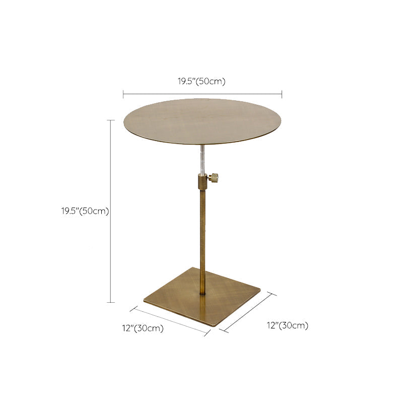 Stainless Steel Pedestal Cocktail Table Round/ Square Top Coffee Table Clearhalo 'Coffee & Accent Tables' 'Coffee Tables' 'coffee_tables' 'furn' 'furn_coffee_tables' 'Furniture' 'Living Room Furniture' 6434647
