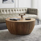 Distressed Wood Coffee Table Scandinavian 14.96" H 1 Single Cocktail Table