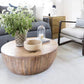 Distressed Wood Coffee Table Scandinavian 14.96" H 1 Single Cocktail Table