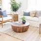 Distressed Wood Coffee Table Scandinavian 14.96" H 1 Single Cocktail Table
