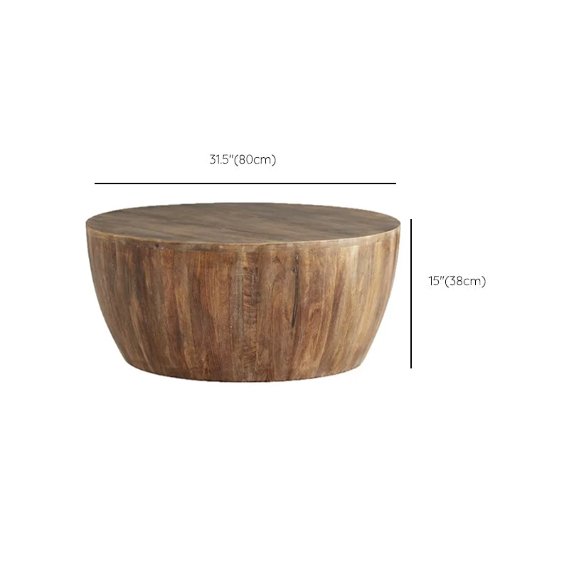 Distressed Wood Coffee Table Scandinavian 14.96" H 1 Single Cocktail Table