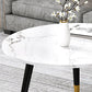 Contemporary Round Coffee Table with 3 Metal Legs and Wooden Top Clearhalo 'Coffee & Accent Tables' 'Coffee Tables' 'coffee_tables' 'furn' 'furn_coffee_tables' 'Furniture' 'Living Room Furniture' 6434723