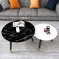 Contemporary Round Coffee Table with 3 Metal Legs and Wooden Top Clearhalo 'Coffee & Accent Tables' 'Coffee Tables' 'coffee_tables' 'furn' 'furn_coffee_tables' 'Furniture' 'Living Room Furniture' 6434725