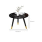 Contemporary Round Coffee Table with 3 Metal Legs and Wooden Top Clearhalo 'Coffee & Accent Tables' 'Coffee Tables' 'coffee_tables' 'furn' 'furn_coffee_tables' 'Furniture' 'Living Room Furniture' 6434728