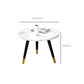 Contemporary Round Coffee Table with 3 Metal Legs and Wooden Top Clearhalo 'Coffee & Accent Tables' 'Coffee Tables' 'coffee_tables' 'furn' 'furn_coffee_tables' 'Furniture' 'Living Room Furniture' 6434730