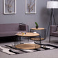 Nordic Solid Wood Round Coffee Cocktail Table with Floor Shelf Clearhalo 'Coffee & Accent Tables' 'Coffee Tables' 'coffee_tables' 'furn' 'furn_coffee_tables' 'Furniture' 'Living Room Furniture' 6434731