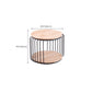 Nordic Solid Wood Round Coffee Cocktail Table with Floor Shelf Clearhalo 'Coffee & Accent Tables' 'Coffee Tables' 'coffee_tables' 'furn' 'furn_coffee_tables' 'Furniture' 'Living Room Furniture' 6434748