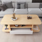 Scandinavian Coffee Table with Shelves and 1 Drawer Cocktail Table Clearhalo 'Coffee & Accent Tables' 'Coffee Tables' 'coffee_tables' 'furn' 'furn_coffee_tables' 'Furniture' 'Living Room Furniture' 6434841