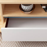 Table basse scandinave avec étagères et 1 table de cocktail de tiroir