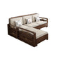 Contemporary Sectional Sofa Walnut Wood Sectional with Pillows