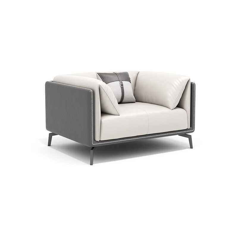 Contemporary Stationary Sofa Standard Square Arm Sofa for Living Room