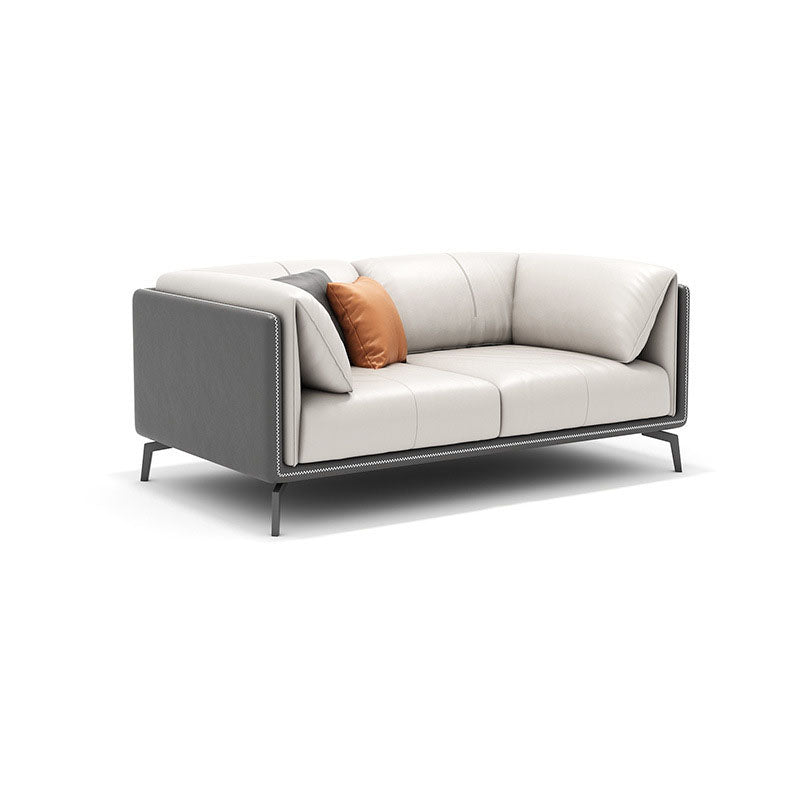 Contemporary Stationary Sofa Standard Square Arm Sofa for Living Room