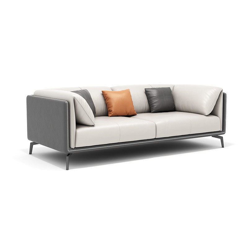 Contemporary Stationary Sofa Standard Square Arm Sofa for Living Room