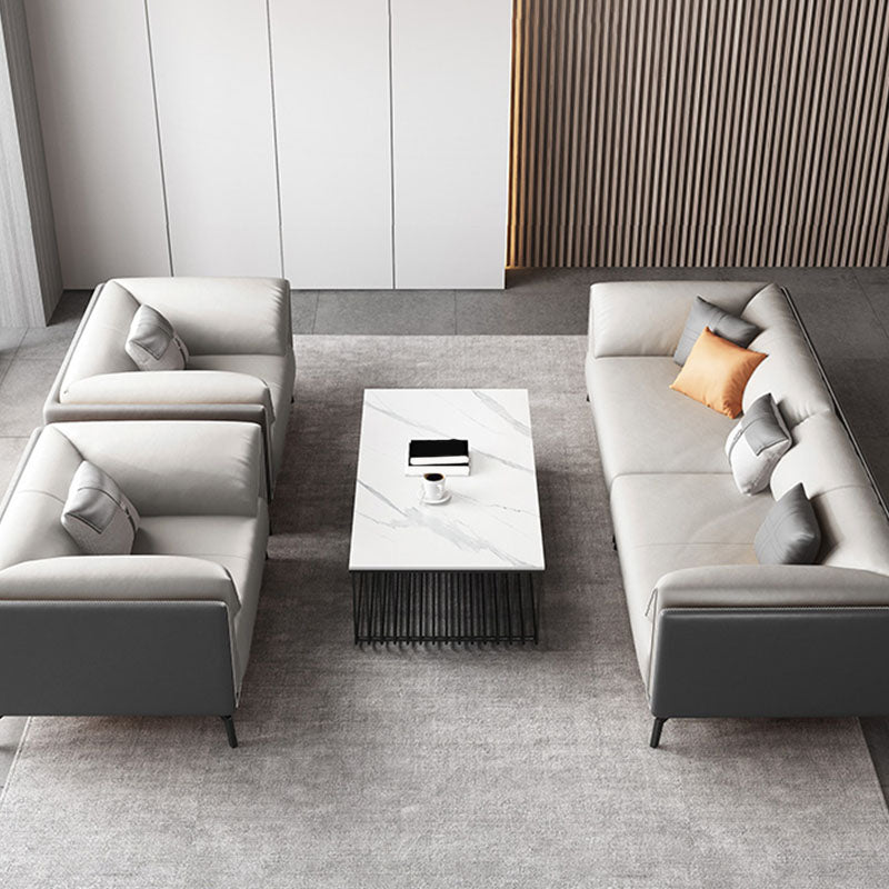 リビングルーム用の現代の静止ソファ標準四角いアームソファ