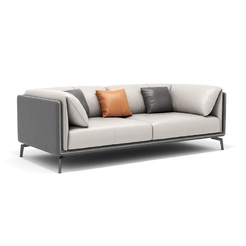 Contemporary Stationary Sofa Standard Square Arm Sofa for Living Room