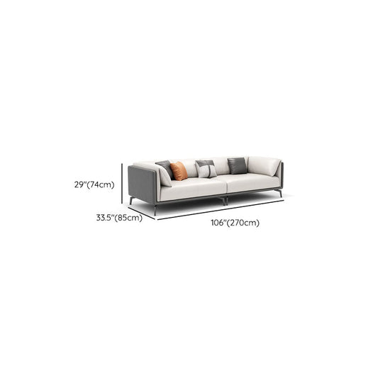 Contemporary Stationary Sofa Standard Square Arm Sofa for Living Room