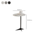 Modern Round Slate Side End Table Metal Pedestal Sofa Side Table Clearhalo 'Coffee & Accent Tables' 'End & Side Tables' 'end_side_tables' 'furn' 'furn_end_side_tables' 'Furniture' 'Living Room Furniture' 6435091