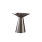 Mid-Century Side Table Metal Round Pedestal Living Room End Table Silver 1 Clearhalo 'Coffee & Accent Tables' 'End & Side Tables' 'end_side_tables' 'furn' 'furn_end_side_tables' 'Furniture' 'Living Room Furniture' 6435217