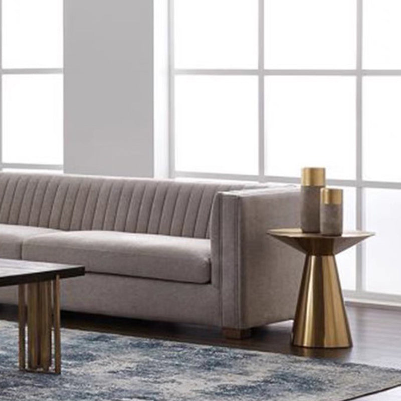 Mid-Century Side Table Metal Round Pedestal Living Room End Table Clearhalo 'Coffee & Accent Tables' 'End & Side Tables' 'end_side_tables' 'furn' 'furn_end_side_tables' 'Furniture' 'Living Room Furniture' 6435221