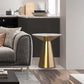 Mid-Century Side Table Metal Round Pedestal Living Room End Table Clearhalo 'Coffee & Accent Tables' 'End & Side Tables' 'end_side_tables' 'furn' 'furn_end_side_tables' 'Furniture' 'Living Room Furniture' 6435227