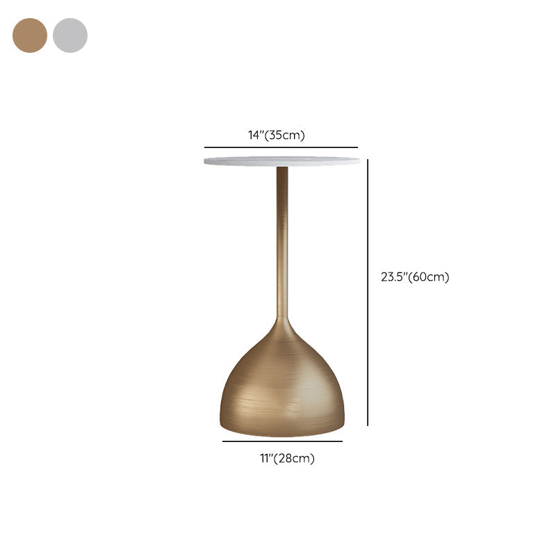 Mid-Century Round Side End Table Pedestal Base Type Sofa Table