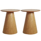 Modernistic Solid Wood Pedestal Round Living Room Side Table
