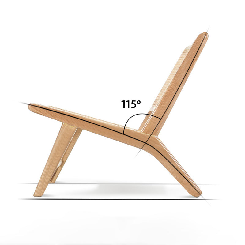 Leather Woven Back Chair Basic Four Leg Lounge Chair for Living Room Clearhalo 'Accent Chairs' 'accent_chairs' 'Chairs & Seating' 'furn' 'furn_accent_chairs' 'Furniture' 'Living Room Furniture' 6435351