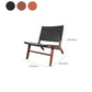 Leather Woven Back Chair Basic Four Leg Lounge Chair for Living Room Clearhalo 'Accent Chairs' 'accent_chairs' 'Chairs & Seating' 'furn' 'furn_accent_chairs' 'Furniture' 'Living Room Furniture' 6435356